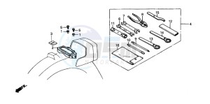 CG125 drawing TOOL BOX/TOOLS