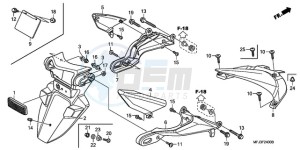 CBR600RRA France - (F / CMF 2F) drawing REAR FENDER