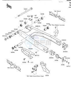 KL 650 A [KLR650] (A1-A5) [KLR650] drawing SWING ARM