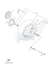 YP125RA (ABS) X-MAX125 ABS X-MAX125 ABS (2ABD) drawing FRONT WHEEL