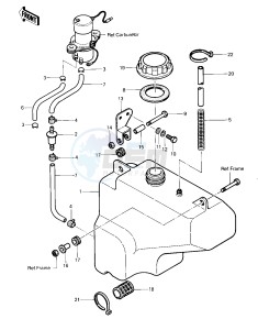 KLT 200 C [KLT200] (C1) | DIFFIRENTIAL AXLE [KLT200] drawing FUEL TANK -- 83 KLT200-C1- -