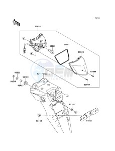 KLX250 KLX250SDF XX (EU ME A(FRICA) drawing Taillight(s)