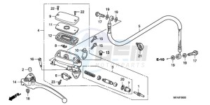 CBF1000A9 UK - (E / ABS MKH) drawing CLUTCH MASTER CYLINDER