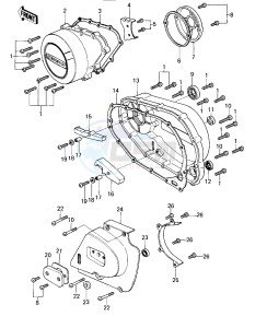 KZ 400 A B (A1-B2) drawing ENGINE COVERS