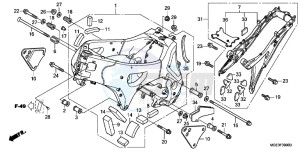 VFR1200FDC VFR1200F Dual Clutch E drawing FRAME BODY