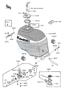 ZX 600 A [NINJA 600] (A1-A2) [NINJA 600] drawing FUEL TANK -- ZX600-A1- -