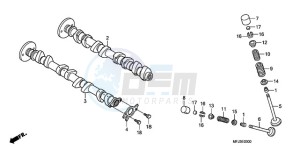 CBR600RRA F / CMF drawing CAMSHAFT/VALVE