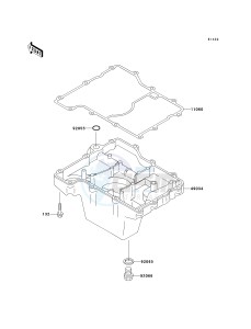 ZX 750 P [NINJA ZX-7R] (P5-P8) [NINJA ZX-7R] drawing BREATHER COVER_OIL PAN