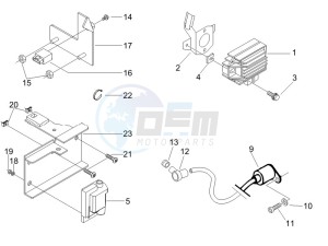 Liberty 200 4t Sport e3 drawing Voltage Regulators - Electronic Control Units (ecu) - H.T. Coil