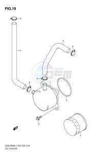 GSX-R600 (E3) drawing OIL COOLER