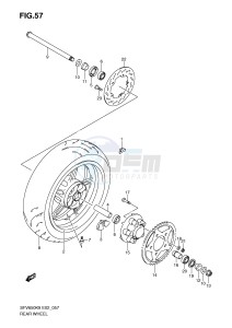 SFV650 (E2) Gladius drawing REAR WHEEL (SFV650K9 UK9 L0 UL0)