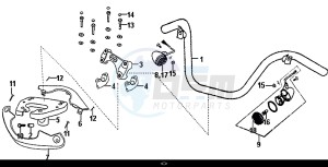 ALLO 50 (45 KM/H) (AJ05WA-EU) (L8-M0) drawing HANDLE PIPE HANDLE COVER