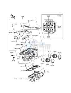 Z300 ER300AFF XX (EU ME A(FRICA) drawing Cylinder Head