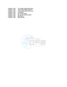 TU250X (E28) drawing * COLOR CHART *