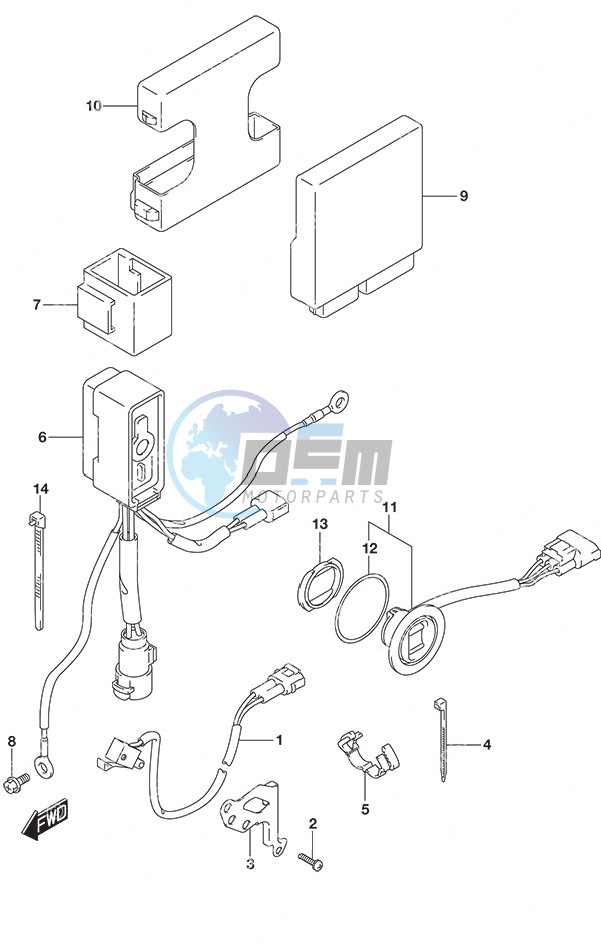 PTT Switch/Engine Control Unit