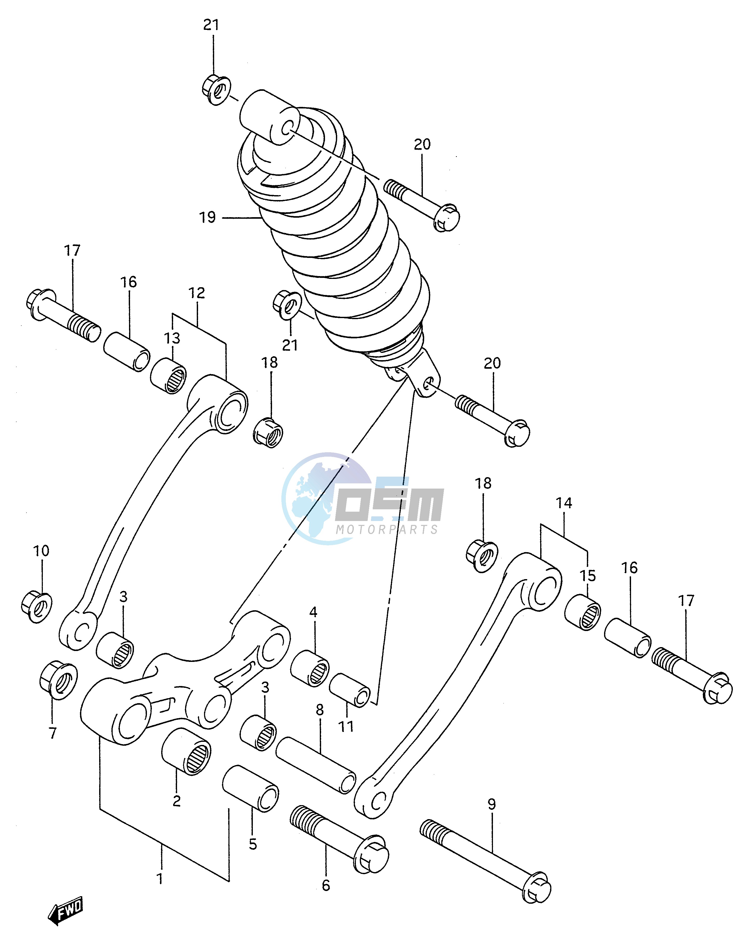 REAR CUSHION LEVER (MODEL J)