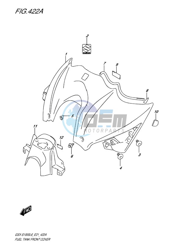 FUEL TANK COVER FRONT