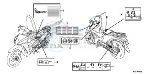 AFS110CSFF CB1000R 2ED - (2ED) drawing CAUTION LABEL