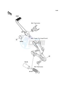 NINJA ZX-6R ZX600RBF FR GB XX (EU ME A(FRICA) drawing Brake Pedal