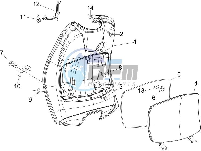 Front glovebox - Knee-guard panel