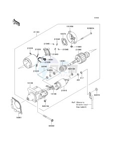 KAF 400 C [MULE 610 4X4 HARDWOODS GREEN HD] (C6F-C9F) C6F drawing STARTER MOTOR