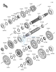 NINJA ZX-10R ZX1000SJFA XX (EU ME A(FRICA) drawing Transmission