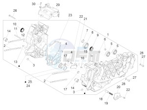 SUPER GTS 125 4T 3V IGET ABS E3 (APAC) drawing Crankcase