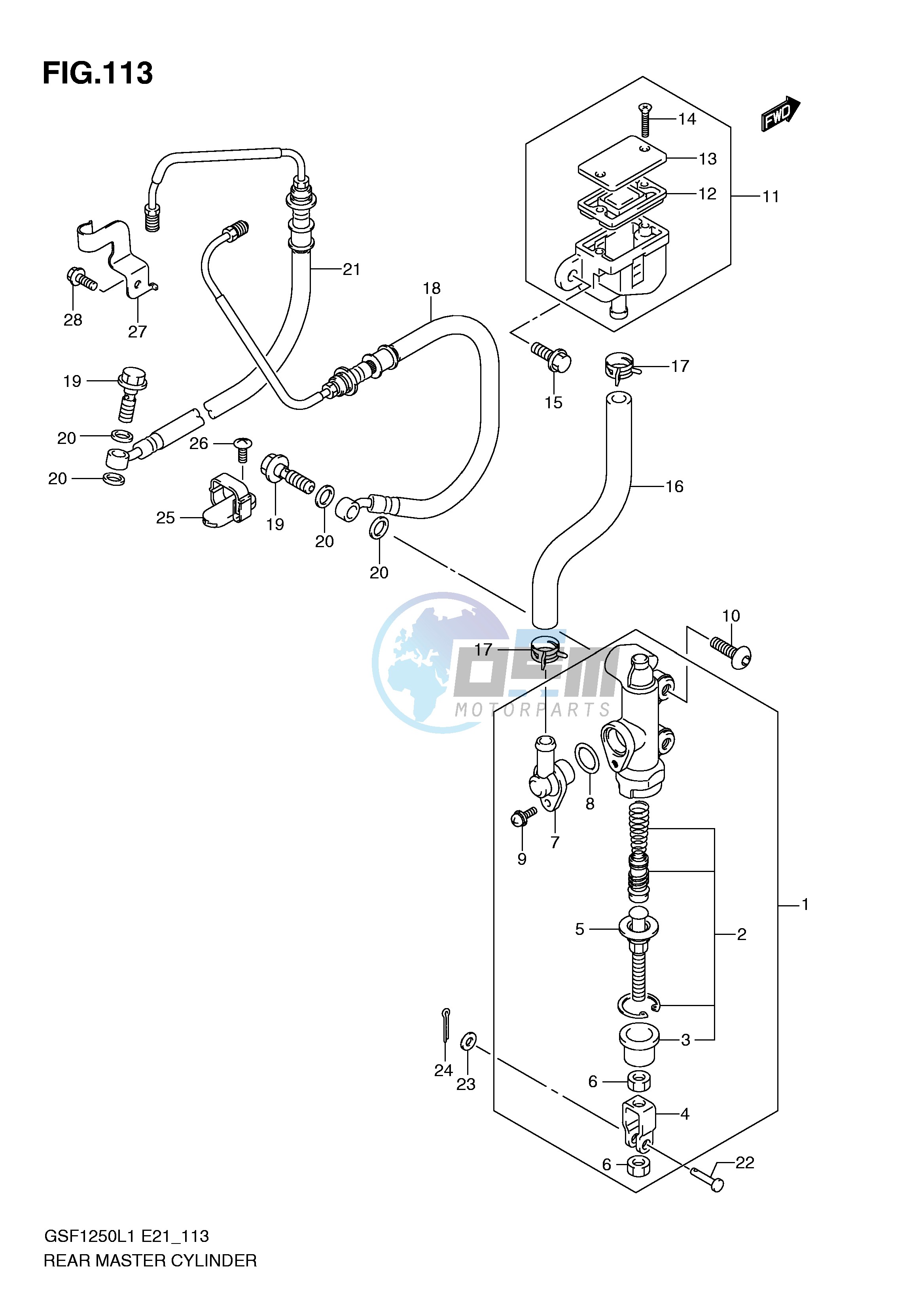 REAR MASTER CYLINDER (GSF1250AL1 E21)