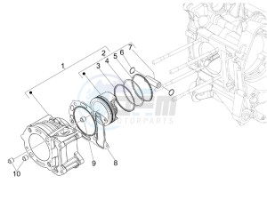 GTS 125 4T ie Super E3 (EMEA) (E, I) drawing Cylinder-piston-wrist pin unit