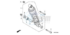 CB600F39 Spain - (SP / ST 25K) drawing REAR CUSHION