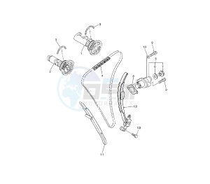 WR F 450 drawing CAMSHAFT AND TIMING CHAIN