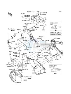 VERSYS_1000 KLZ1000AEF FR GB XX (EU ME A(FRICA) drawing Cowling(Center)