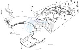 MIO 50 drawing REAR FENDER / INNER SHIELD