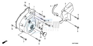 CBF125MA UK - (E) drawing LEFT CRANKCASE COVER