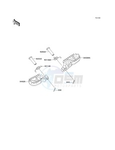 KDX 220 A [KDX220R] (A9) [KDX220R] drawing FOOTRESTS