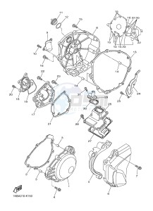 YZF-R1D 1000 (1KBV) drawing CRANKCASE COVER 1