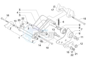 Beverly 250 e3 drawing Swinging arm