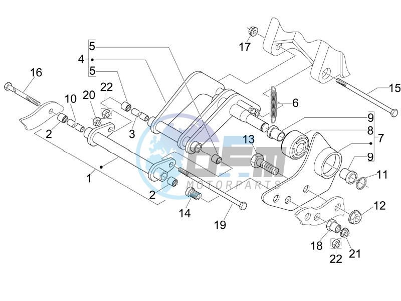 Swinging arm