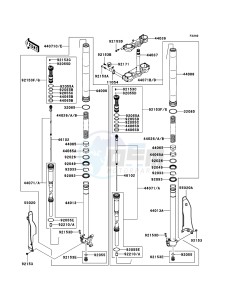 KX250F KX250T8F EU drawing Front Fork