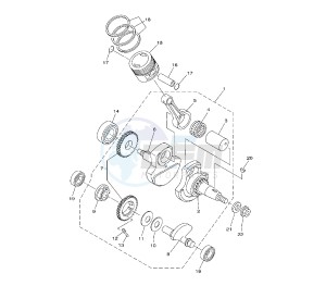 YBR 125 drawing CRANKSHAFT AND PISTON