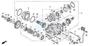 VT750CA drawing CROSS SHAFT