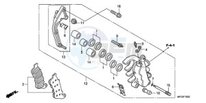 CB600FA3A F / ABS CMF ST drawing L. FRONT BRAKE CALIPER (CB600FA/FA3)