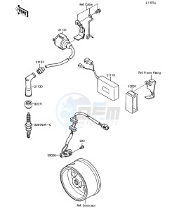 KSF 250 A [MOJAVE 250] (A3-A7) [MOJAVE 250] drawing IGNITION COIL