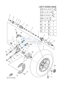 YFM700FWAD YFM70GPSG GRIZZLY 700 EPS SPECIAL EDITION (B313) drawing REAR WHEEL