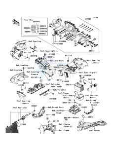 NINJA_ZX-6R ZX600P8F FR GB XX (EU ME A(FRICA) drawing Chassis Electrical Equipment