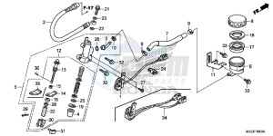 GL1800BF F6B Bagger - GL1800BF UK - (E) drawing REAR BRAKE MASTER CYLINDER