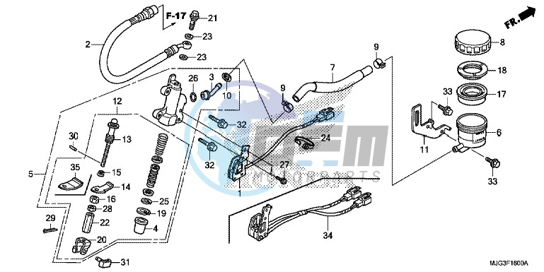 REAR BRAKE MASTER CYLINDER