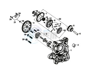 FIDDLE III 125I L5-L6 drawing CRANKCASE RIGHT / OILPUMP