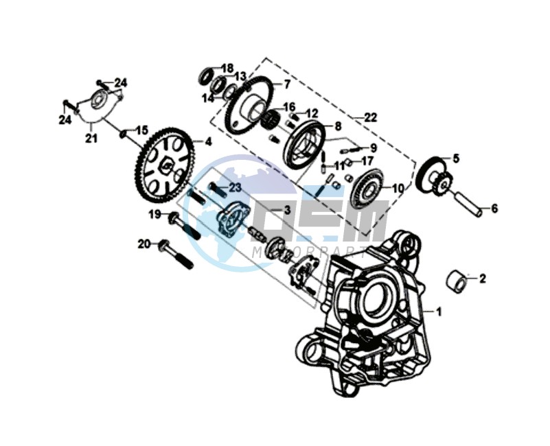 CRANKCASE RIGHT / OILPUMP