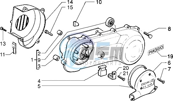 Clutch cover-scrool cover